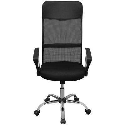vidaXL Biuro Kėdė, Pusiau-PU, 61,5 x 60 cm, Juoda