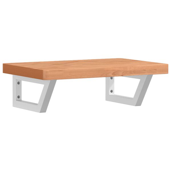 vidaXL Lentyna praustuvui, plienas ir bukmedžio medienos masyvas