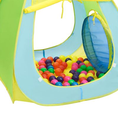 vidaXL Vaikiška žaidimų palapinė su 350 kamuoliukų, įvairių spalvų