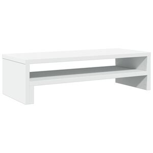 vidaXL Monitoriaus stovas, baltas, 54x22x15cm, apdirbta mediena