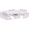 vidaXL Lauko sofos komplektas 11 pcs Natūralus ir grietinėlė