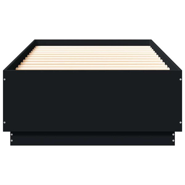 vidaXL Lovos rėmas, juodos spalvos, 100x200cm, apdirbta mediena