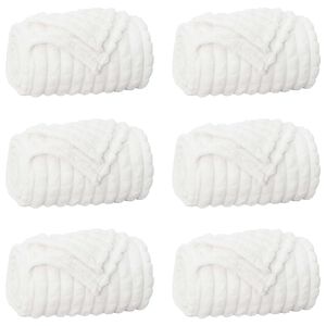 vidaXL Mesti antklodės 6 vnt. Balta 200 x 150 cm 4.5 kg Flysas