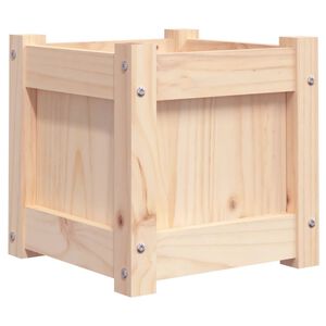 vidaXL Sodo lovelis, 31x31x31cm, pu&scaron;ies medienos masyvas