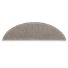 vidaXL Laiptų kilimėliai Lipni Sisal-Look 30 vnt 56x17x3 cm Platina