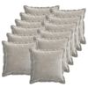 vidaXL Pagalvėlės užvalkalas 12 pcs HOUTEN &Scaron;viesiai pilka 50 x 50 cm