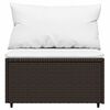 vidaXL Sodo komplektas su pagalvėlėmis, 3 dalių, rudas, poliratanas