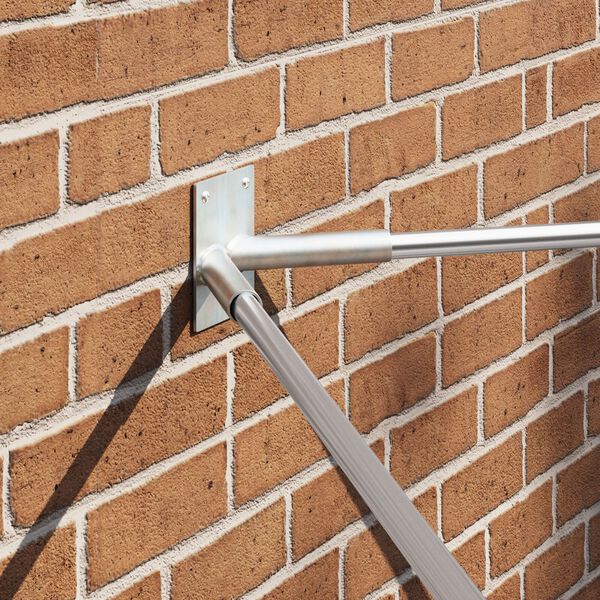 vidaXL Vėliavos stiebo laikiklis Sidabro 11.5 x 7.5 cm Plienas