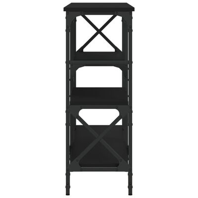 vidaXL Konsolinis staliukas, juodas, 150x29x76,5cm, apdirbta mediena
