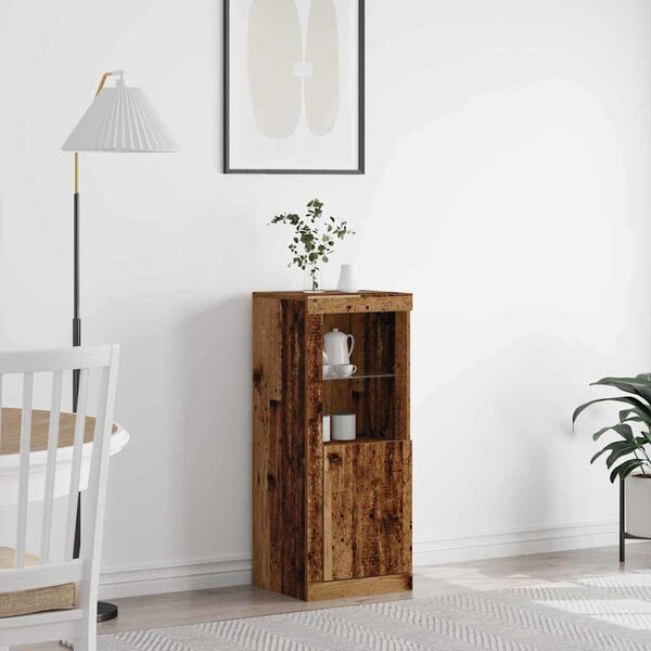 vidaXL LED Bufetas Senas medis 41 x 37 x 100 cm Apdirbta mediena