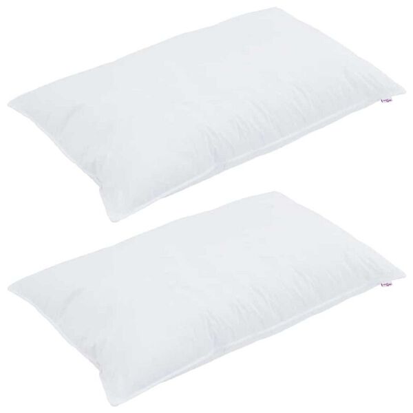 vidaXL Pagalvė su pagalve 2 pcs Balta 40 x 80 cm Medvilnė
