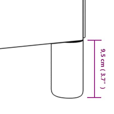 vidaXL Lovos rėmas su galvūgaliu, šviesiai pilkas, 200x200 cm, audinys