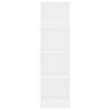 vidaXL Spintelė knygoms, 4 auk&scaron;tų, balta, 40x24x142cm, mediena