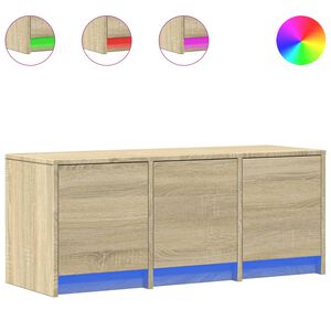 vidaXL Televizoriaus spintelė su LED, ąžuolo, 97x34x40cm, mediena
