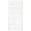 vidaXL Tvarto durys, baltos, 100x1,8x204,5cm, pu&scaron;ies medienos masyvas