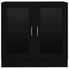 vidaXL Vitrininė spintelė, juoda, 82,5x30,5x80cm, apdirbta mediena