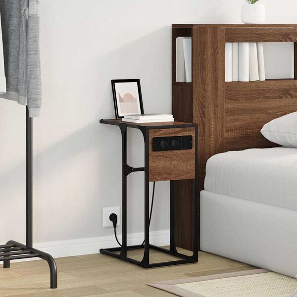 vidaXL &Scaron;alia lovos spintelė Rudas ąžuolas 41,5 x 26 x 60,5 cm