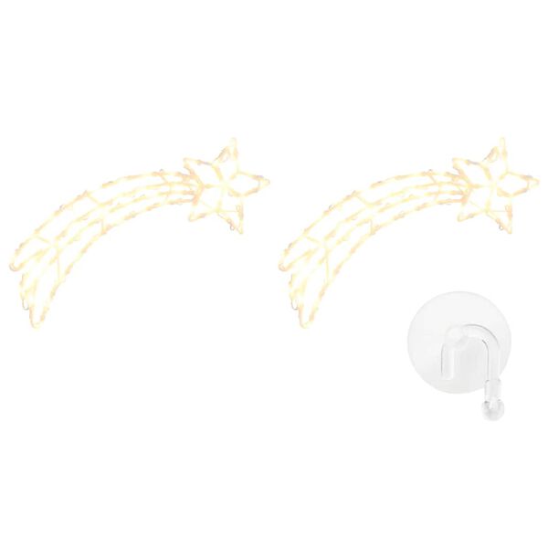 vidaXL Kalėdiniai žibintai Shooting Star Silhouette 2 vnt 50 LED