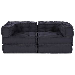 vidaXL Modulinė sofa 2 vnt. Audinys Antracito 140 x 70 x 56 cm
