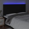 vidaXL Galvūgalis su LED, juodos spalvos, 160x5x118/128cm, audinys
