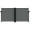 vidaXL I&scaron;traukiama &scaron;oninė pertvara, antracito spalvos, 120x1200cm