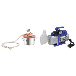 vidaXL Vakuuminė kamera su vienos pakopos siurbliu, 3,7l