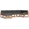 vidaXL Lauko sofos komplektas 6 vnt. Natūralus ir antracitas