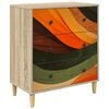 vidaXL I&scaron;traukalas spinta BONN Retro bangos spauda 66 x 36,5 x 75 cm
