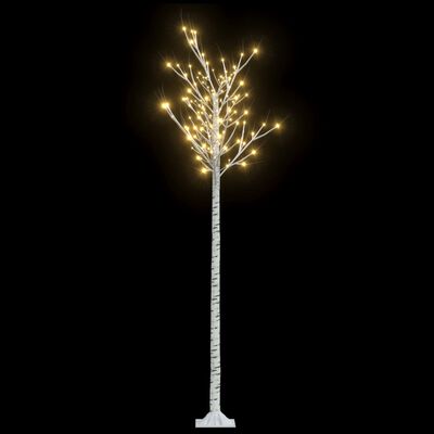 vidaXL Kalėdinis medis, 2,2m, su 200 šiltų baltų LED lempučių