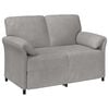 vidaXL Dvita&scaron;kė sofa &Scaron;viesiai pilka 138 x 83 x 95 cm Aksomas