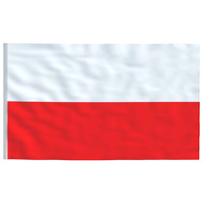 vidaXL Lenkijos vėliava su stiebu, aliuminis, 6m