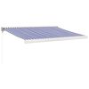 vidaXL I&scaron;traukiama markizė, mėlyna/balta, 3x2,5m, audinys ir aliuminis