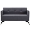 vidaXL Dvivietė sofa, audinio apmušalas, 115x60x67cm, tamsiai pilka