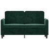 vidaXL Dvivietė sofa, tamsiai žalios spalvos, 120cm, aksomas