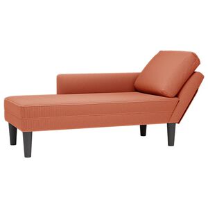 vidaXL Poilsio sofa su pagalvės raudonai oranžiniu velveto audinys