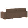 vidaXL Sofa 3 pcs Ruda 220 x 80 x 84 cm Lino mi&scaron;inio audinys