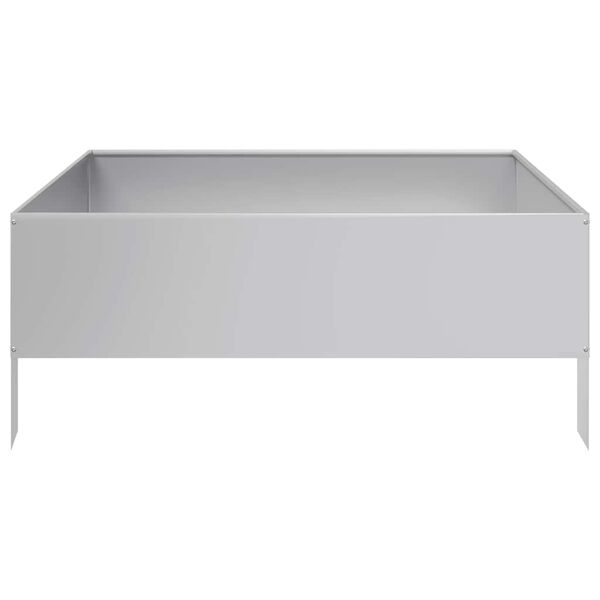 vidaXL Auk&scaron;tas sodo lovelis, 100x100x25cm, galvanizuotas plienas