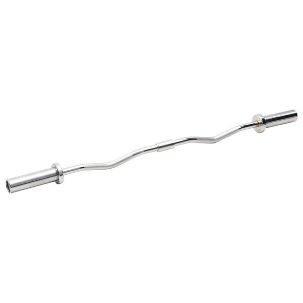 vidaXL Lenkta olimpinė &scaron;tanga, 120cm, plienas