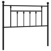 vidaXL Metalinis pakaitinis galvūgalis, juodos spalvos, 107cm