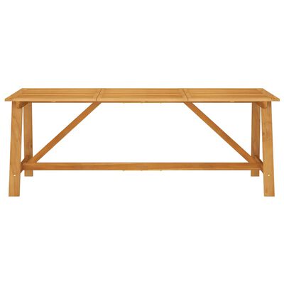 vidaXL Sodo valgomojo stalas, 206x100x74cm, akacijos medienos masyvas