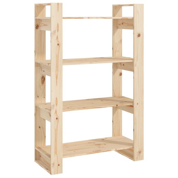 vidaXL Spintelė knygoms/kambario pertvara, 80x35x125cm, pušis