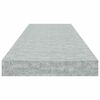 vidaXL Pakabinamos lentynos, 2vnt., betono pilkos, 80x23,5x3,8cm, MDF