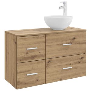 vidaXL Vonios baldų rinkinys 2 pcs Artisano ąžuolo Apdirbta mediena
