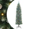 vidaXL Dirbtinis lieknas Kalėdų medis Žalia ir balta 240 cm