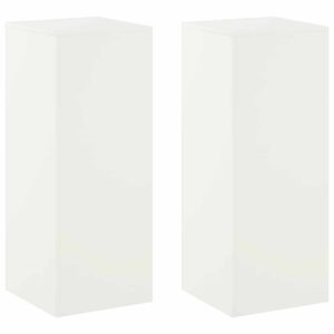 vidaXL Augalų stovas 2 pcs Balta 40 x 40 x 100 cm Plienas
