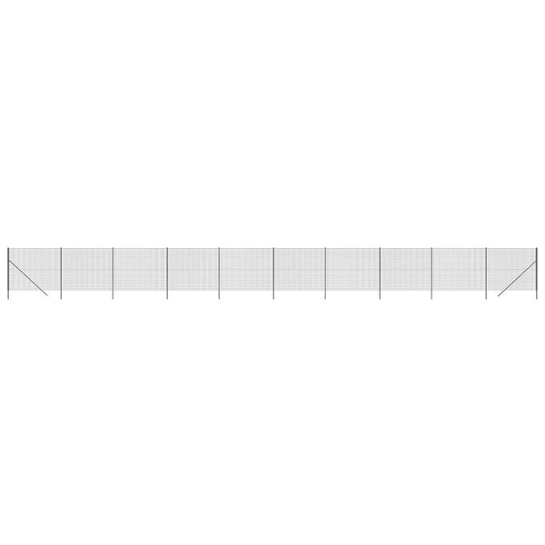 vidaXL Vielinė tinklinė tvora, antracito, 2,2x25m, plienas