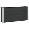 vidaXL Paauk&scaron;tinta sodo lova Juoda 150 x 30 x 72 cm WPC ir aliuminis