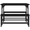 vidaXL Kavos staliukas, juodas, 100x50,5x40cm, apdirbta mediena