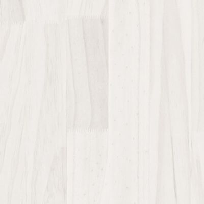 vidaXL Sodo lovelis, baltas, 100x50x50cm, pušies medienos masyvas