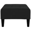 vidaXL Dvivietė sofa-lova su taburete, juoda, mikropluo&scaron;to audinys